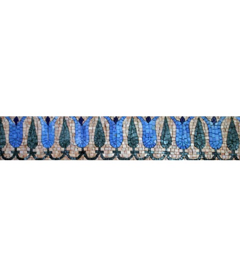 BD162 Tulips Spring Joyful Flowers Border  Mosaic