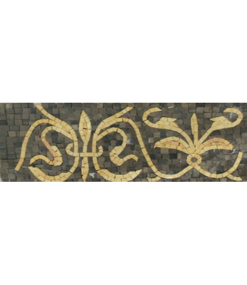 BD172 Golden fleur de lys pattern border Mosaic