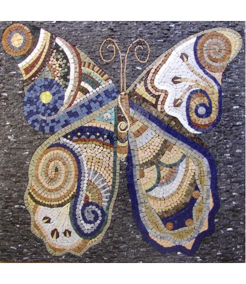 Big colorful stone tile butterfly Mosaic