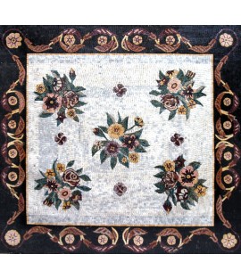 CR107 Elegant floral carpet Mosaic