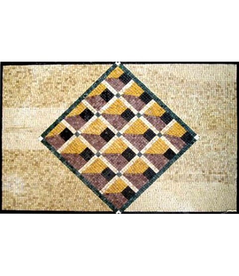 CR112 3D losange art stone Mosaic