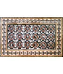 CR116 Floral circular design carpet Mosaic