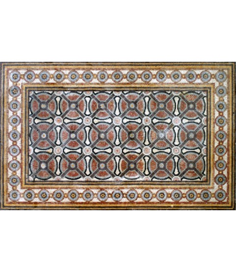 CR116 Floral circular design carpet Mosaic