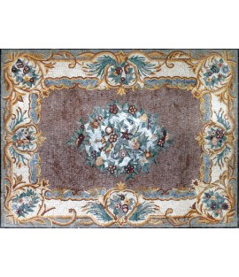 CR119 Gold & pastel beautiful floral Mosaic