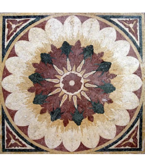 CR13 Burgundy beautiful floral carpet Mosaic