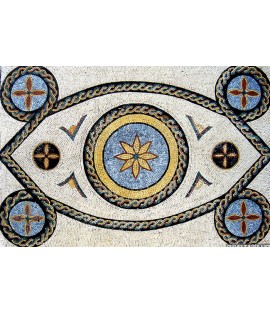 CR135 Geometric shapes and flowers carpet Mosaic