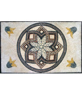 CR136 Geometric flower shape carpet Mosaic
