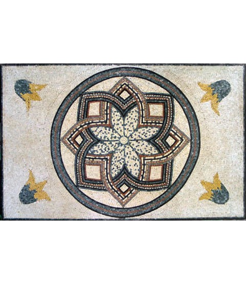 CR136 Geometric flower shape carpet Mosaic