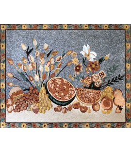 CR154 Beautiful fruit and flowers table Mosaic