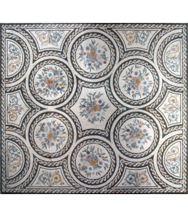 CR16 Circular floral design with wave borders Mosaic