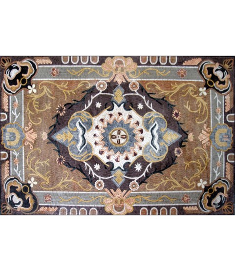 CR168 Rectangular rich floral design Mosaic