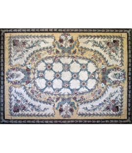 CR17 Colorful floral art carpet Mosaic