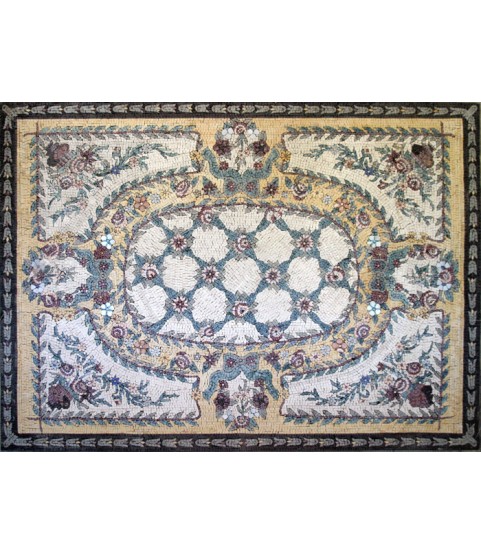 CR17 Colorful floral art carpet Mosaic
