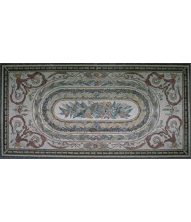 CR18 Faded grey floral carpet Mosaic