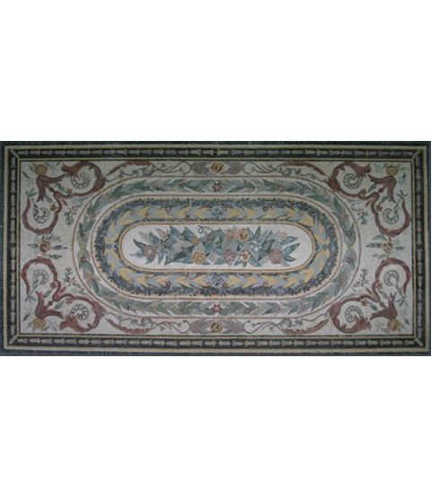 CR18 Faded grey floral carpet Mosaic