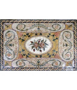 CR190 Floral pastel decorative stone art Mosaic