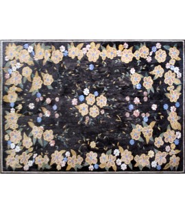 CR231 Pink flowers on black background Mosaic