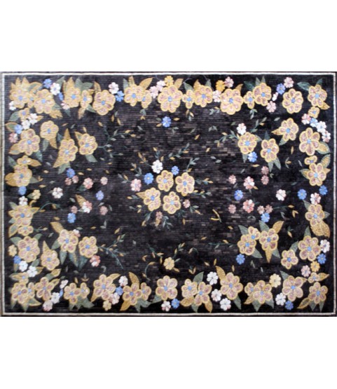 CR231 Pink flowers on black background Mosaic