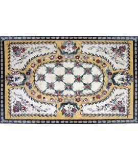 CR233 Colorful floral art carpet Mosaic