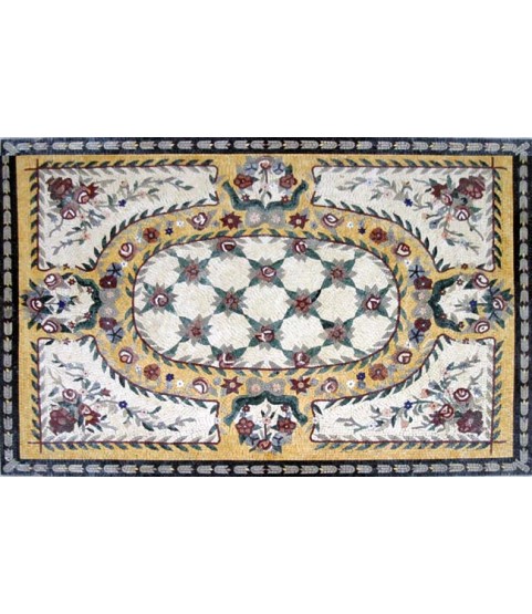 CR233 Colorful floral art carpet Mosaic