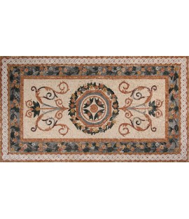 CR251 beautiful salmon pink floral design Mosaic