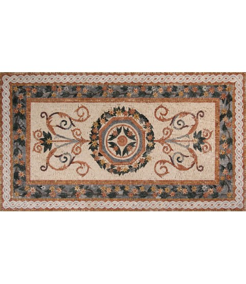 CR251 beautiful salmon pink floral design Mosaic