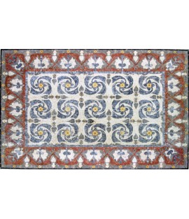 CR259 Abstract Flower in Squares  Mosaic