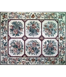 CR29 Beautiful pastel floral squares design Mosaic