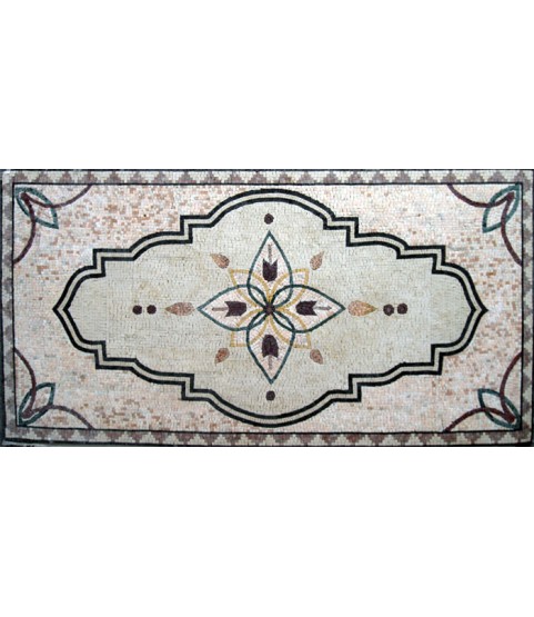 CR31 Light colors floral design carpet Mosaic
