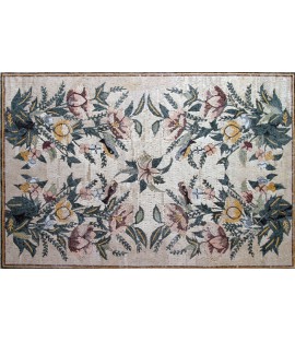 CR53 Elegant floral stone rug Mosaic