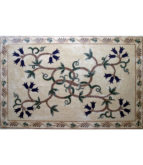 CR55 Entangled flower stems carpet Mosaic