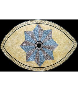 CR61 custom oval carpet Mosaic
