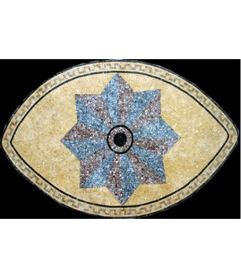 CR61 custom oval carpet Mosaic