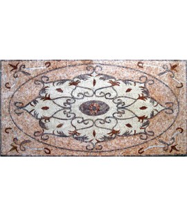 CR65 Pink & white beautiful floral design Mosaic
