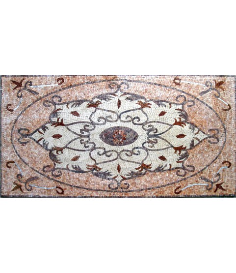 CR65 Pink & white beautiful floral design Mosaic