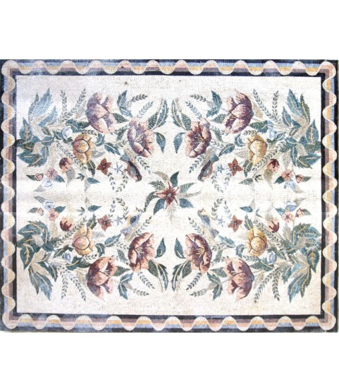 CR68 Elegant floral assortment on white background Mosaic