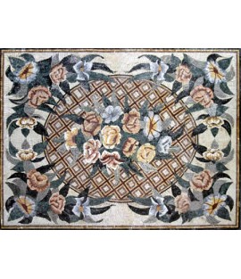 CR7 Floral stone carpet Mosaic