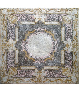 CR72 Silver & gold floral square Mosaic