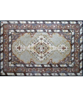 CR74 Elegant light pattern with floral border Mosaic