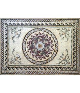 CR8 Roman leaves, braids and waves borders Mosaic