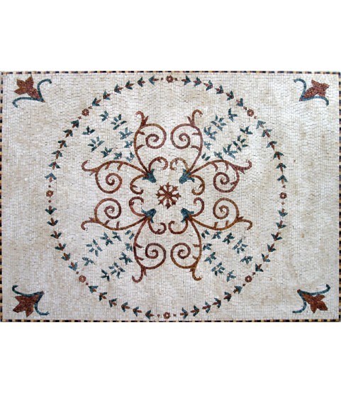 CR83 Simple floral design carpet Mosaic