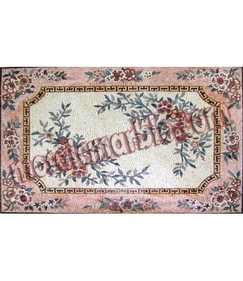 CR316 Pink & white beautiful floral harmony Mosaic