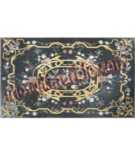CR346 Colorful flowers on black background Mosaic