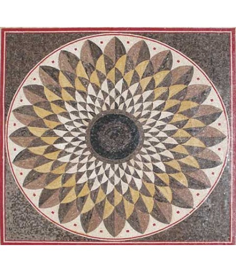 CR372 Big optical illusion flower square Mosaic