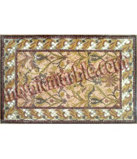 CR397 Golden floral  carpet Mosaic