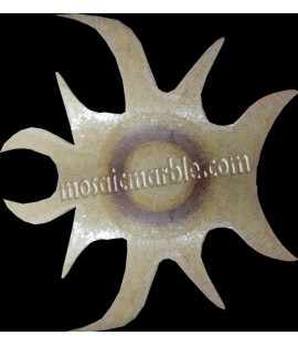 CR531 Big artistic beige flower on black background Mosaic