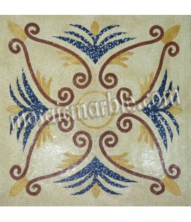 CR548 Colorful artistic floral design moaic Mosaic