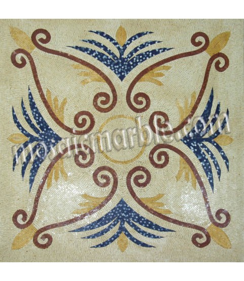 CR548 Colorful artistic floral design moaic Mosaic