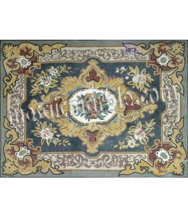 CR552 Colorful flower stone art Mosaic
