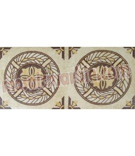 CR575 Symmetric fleur de lys circular design Mosaic